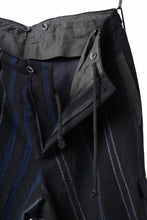 画像をギャラリービューアに読み込む, Y's for men STRIPED PATTERN PANTS / WOOL SURGE STRIPE (BLACK)
