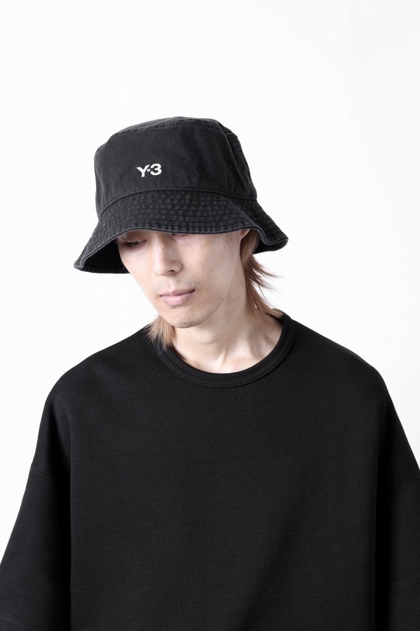 画像をギャラリービューアに読み込む, Y-3 Yohji Yamamoto LOGO BUCKET HAT (BLACK)