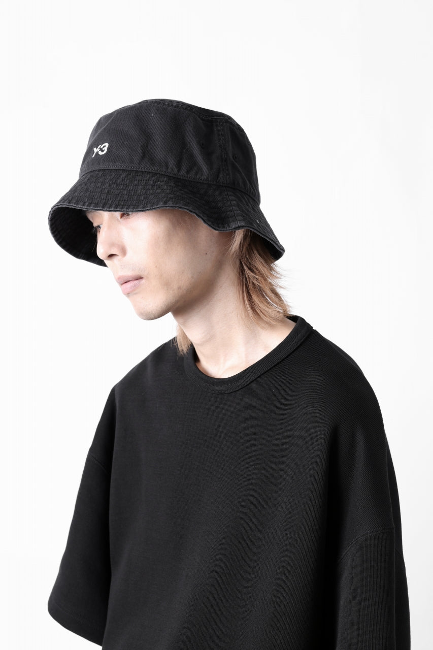 画像をギャラリービューアに読み込む, Y-3 Yohji Yamamoto LOGO BUCKET HAT (BLACK)