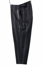 画像をギャラリービューアに読み込む, Y's for men STRIPED PATTERN PANTS / WOOL SURGE STRIPE (BLACK)