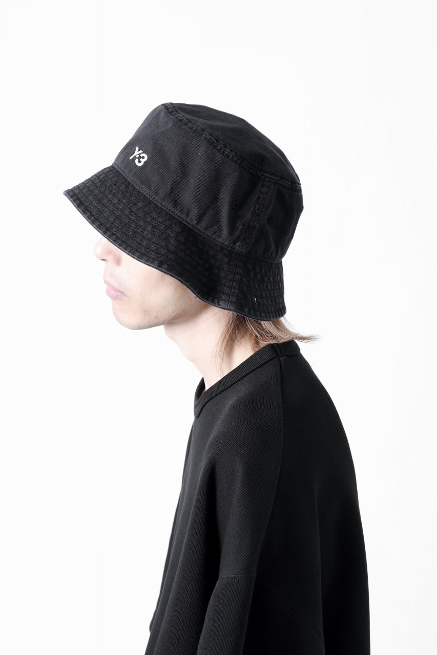 画像をギャラリービューアに読み込む, Y-3 Yohji Yamamoto LOGO BUCKET HAT (BLACK)