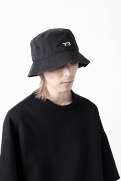 画像をギャラリービューアに読み込む, Y-3 Yohji Yamamoto LOGO BUCKET HAT (BLACK)
