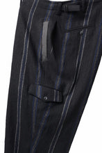 画像をギャラリービューアに読み込む, Y's for men STRIPED PATTERN PANTS / WOOL SURGE STRIPE (BLACK)