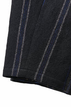 画像をギャラリービューアに読み込む, Y's for men STRIPED PATTERN PANTS / WOOL SURGE STRIPE (BLACK)