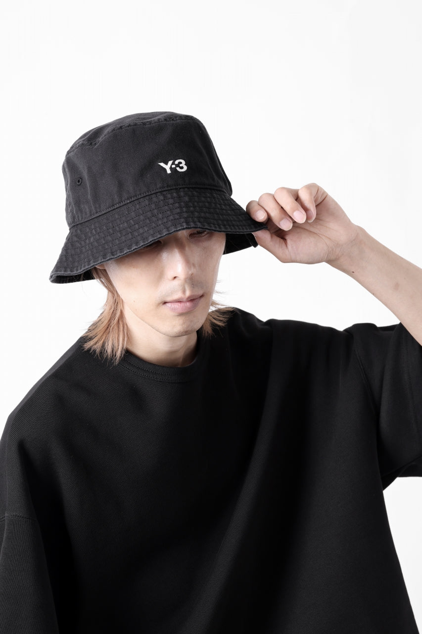 画像をギャラリービューアに読み込む, Y-3 Yohji Yamamoto LOGO BUCKET HAT (BLACK)