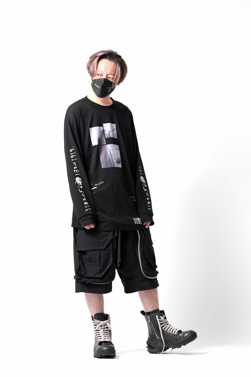 画像をギャラリービューアに読み込む, A.F ARTEFACT THICK-COLLAR BASIC L/S T-SHIRT / TYPE B PRINT (BLACK)