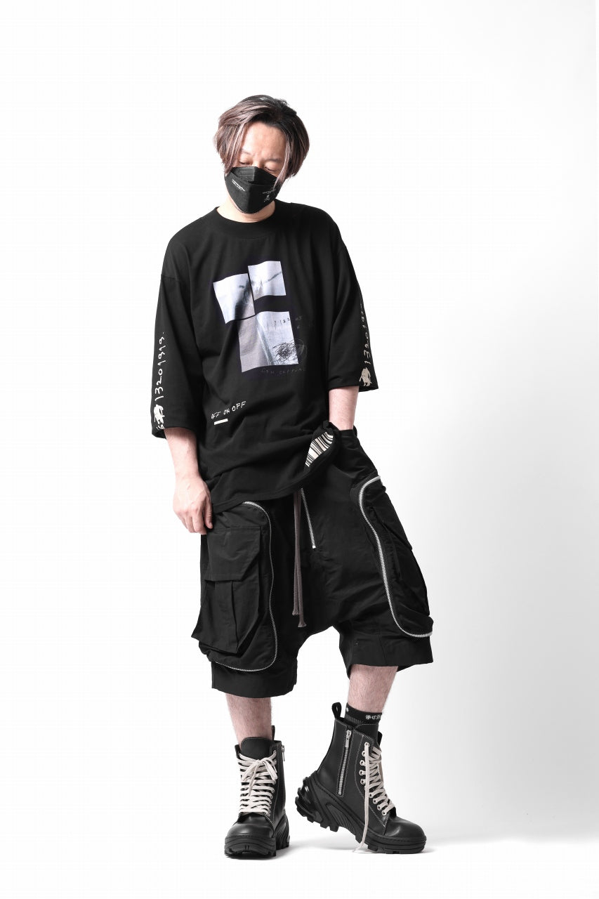 画像をギャラリービューアに読み込む, A.F ARTEFACT THICK-COLLAR BASIC L/S T-SHIRT / TYPE B PRINT (BLACK)