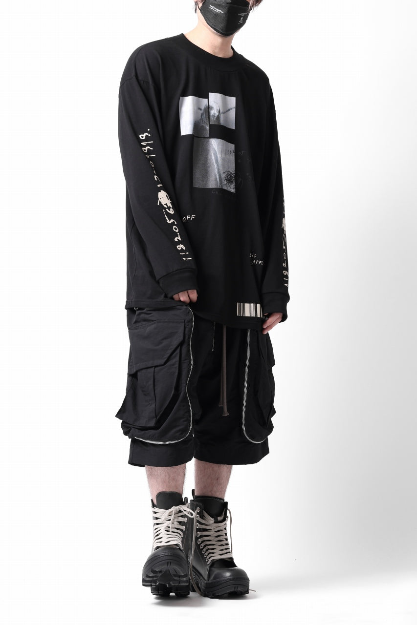 画像をギャラリービューアに読み込む, A.F ARTEFACT THICK-COLLAR BASIC L/S T-SHIRT / TYPE B PRINT (BLACK)