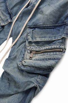 画像をギャラリービューアに読み込む, A.F ARTEFACT CARGO TUCK BAGGY PANTS / FADED DENIM (BLUE)