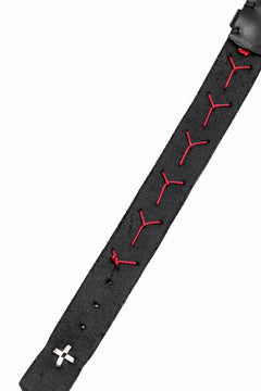 画像をギャラリービューアに読み込む, m.a+ cross stitched med wrist band / A-F8E1/GR 3,0 (BLACK)