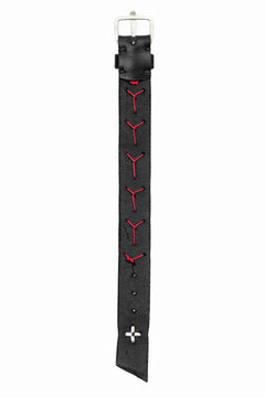 画像をギャラリービューアに読み込む, m.a+ cross stitched med wrist band / A-F8E1/GR 3,0 (BLACK)