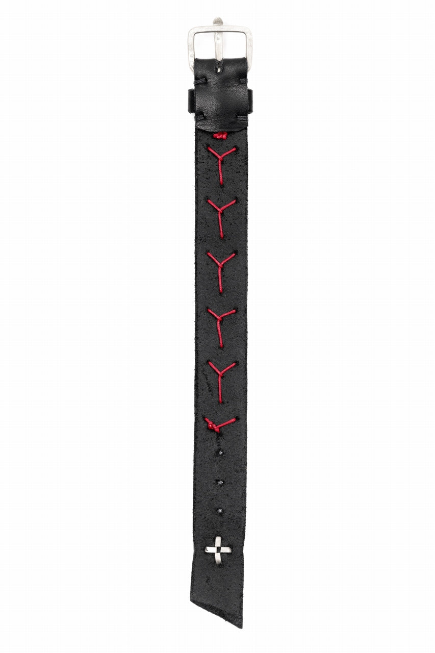 画像をギャラリービューアに読み込む, m.a+ cross stitched med wrist band / A-F8E1/GR 3,0 (BLACK)