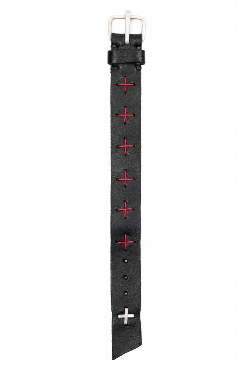 画像をギャラリービューアに読み込む, m.a+ cross stitched med wrist band / A-F8E1/GR 3,0 (BLACK)