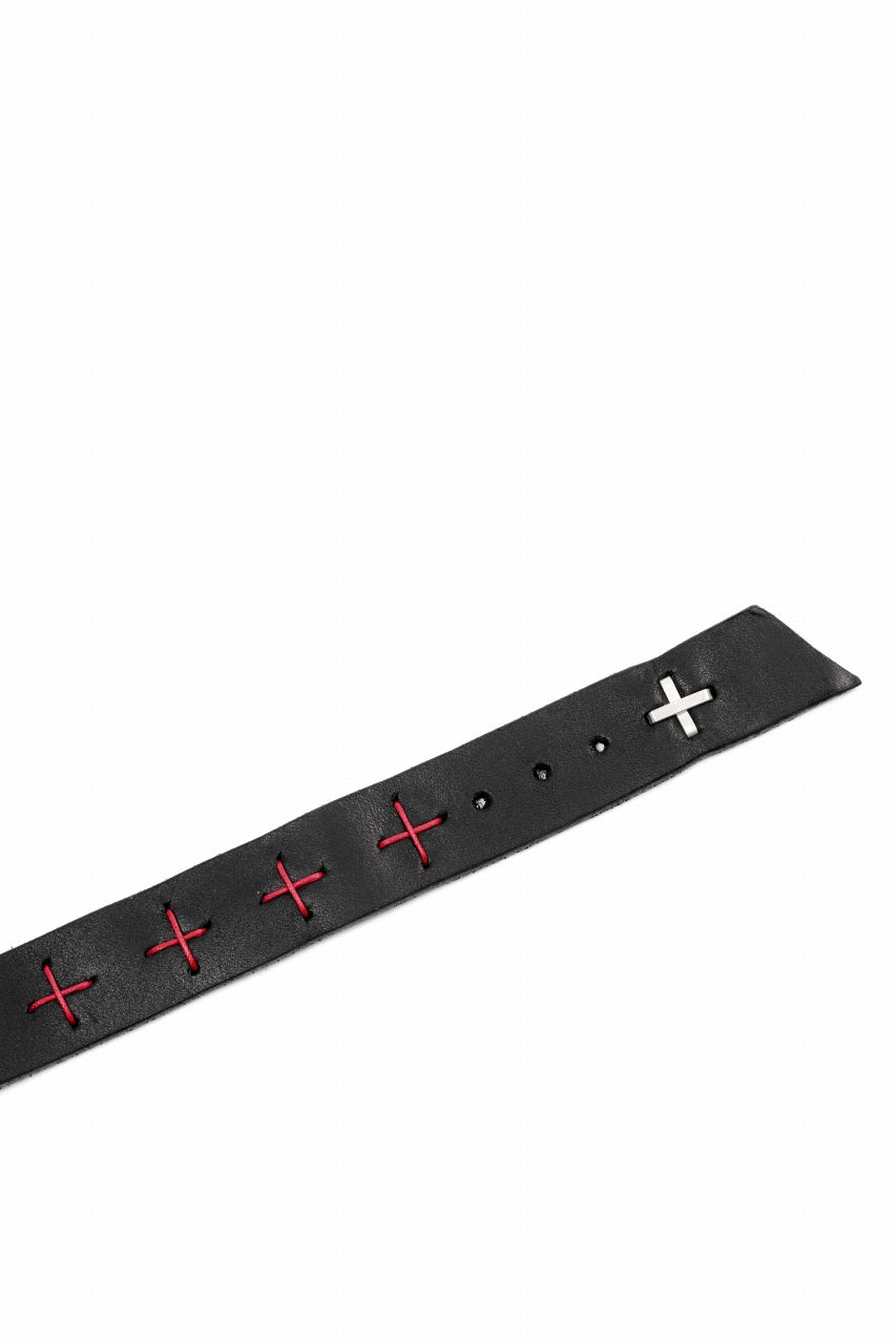 画像をギャラリービューアに読み込む, m.a+ cross stitched med wrist band / A-F8E1/GR 3,0 (BLACK)