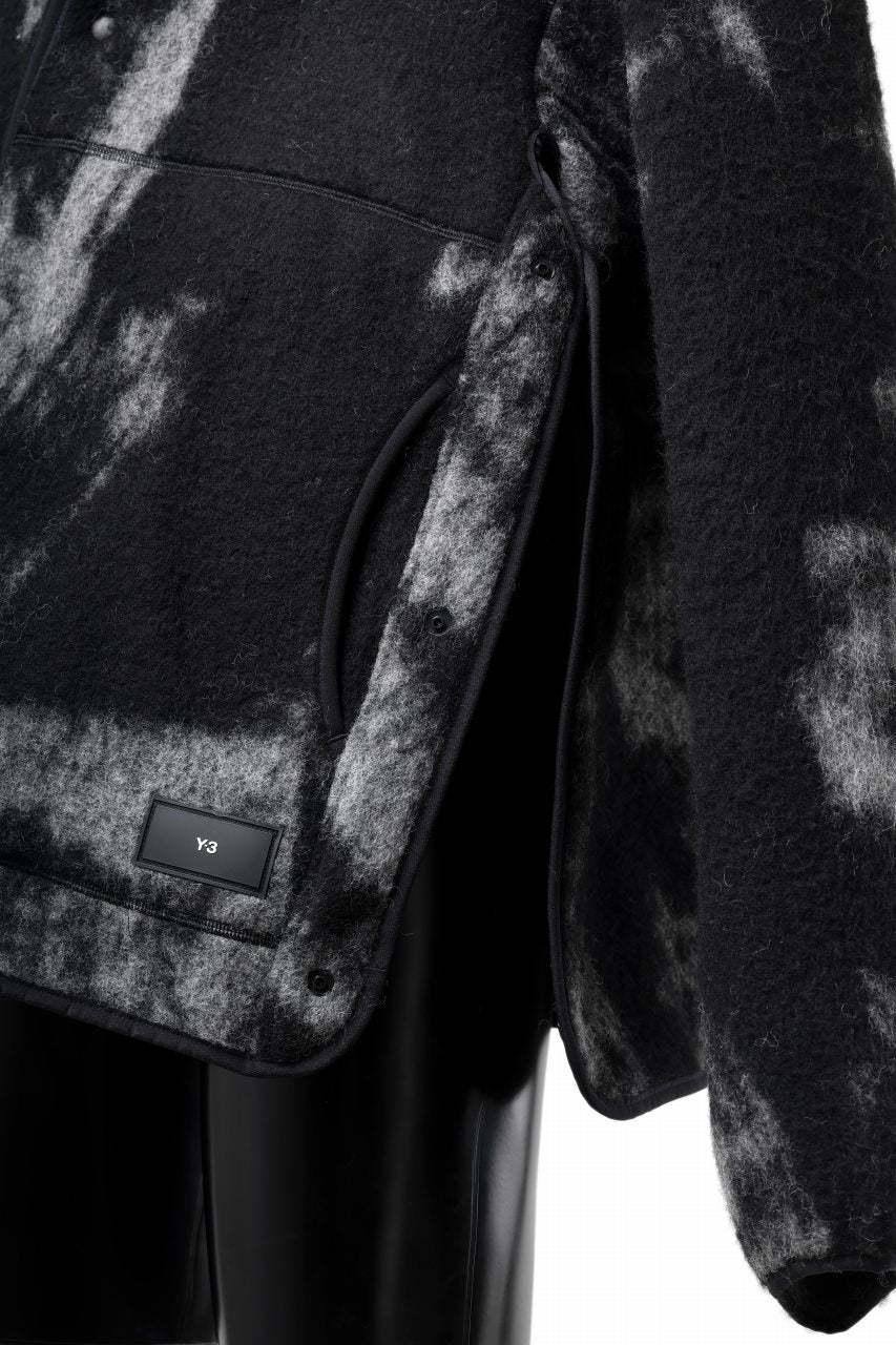 画像をギャラリービューアに読み込む, Y-3 Yohji Yamamoto FUZZY FLEECE HOODED JACKET (BLACK + MULTI)