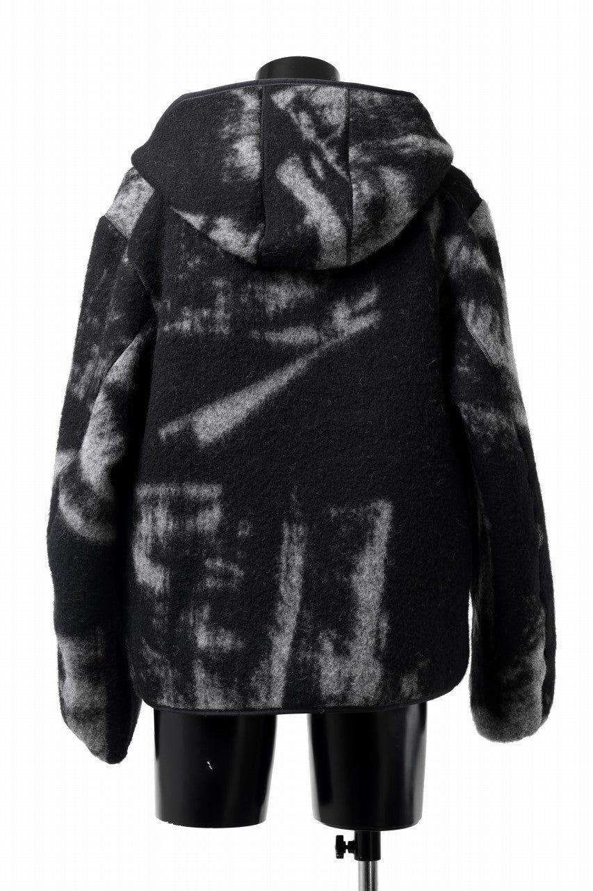 画像をギャラリービューアに読み込む, Y-3 Yohji Yamamoto FUZZY FLEECE HOODED JACKET (BLACK + MULTI)