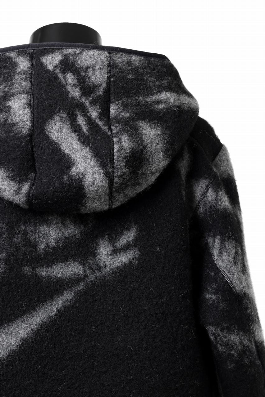 画像をギャラリービューアに読み込む, Y-3 Yohji Yamamoto FUZZY FLEECE HOODED JACKET (BLACK + MULTI)