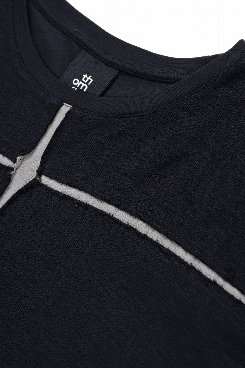 画像をギャラリービューアに読み込む, thom/krom SLEEVELESS T SHIRT / FLAME DOUBLE-FACE JERSEY (BLACK)