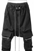 画像をギャラリービューアに読み込む, A.F ARTEFACT FLAP ZIP SARROUEL SKINNY PANTS (BLACK)