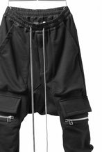 画像をギャラリービューアに読み込む, A.F ARTEFACT FLAP ZIP SARROUEL SKINNY PANTS (BLACK)