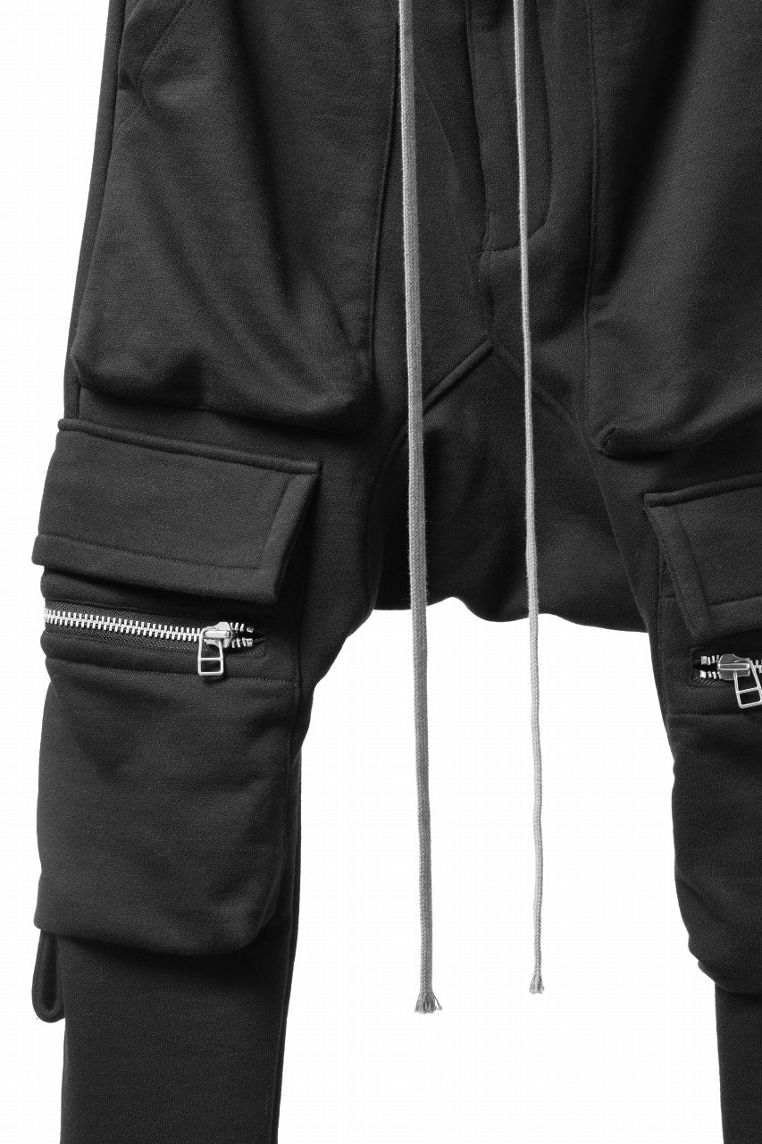 画像をギャラリービューアに読み込む, A.F ARTEFACT FLAP ZIP SARROUEL SKINNY PANTS (BLACK)