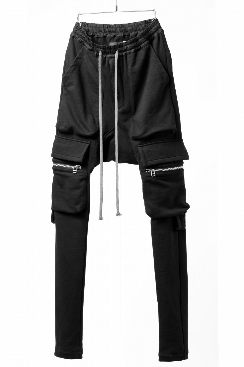画像をギャラリービューアに読み込む, A.F ARTEFACT FLAP ZIP SARROUEL SKINNY PANTS (BLACK)