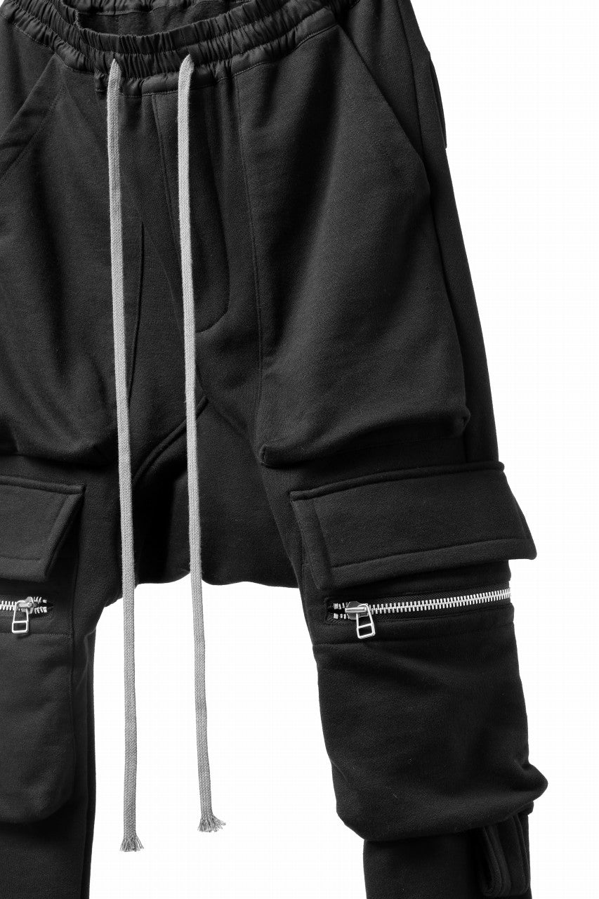 画像をギャラリービューアに読み込む, A.F ARTEFACT FLAP ZIP SARROUEL SKINNY PANTS (BLACK)