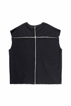 画像をギャラリービューアに読み込む, thom/krom SLEEVELESS T SHIRT / FLAME DOUBLE-FACE JERSEY (BLACK)