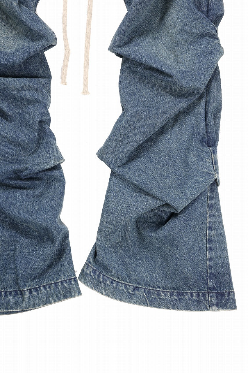 画像をギャラリービューアに読み込む, A.F ARTEFACT TUCK SLIM BAGGY PANTS / FADED DENIM (BLUE)