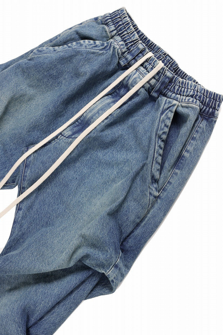 画像をギャラリービューアに読み込む, A.F ARTEFACT TUCK SLIM BAGGY PANTS / FADED DENIM (BLUE)