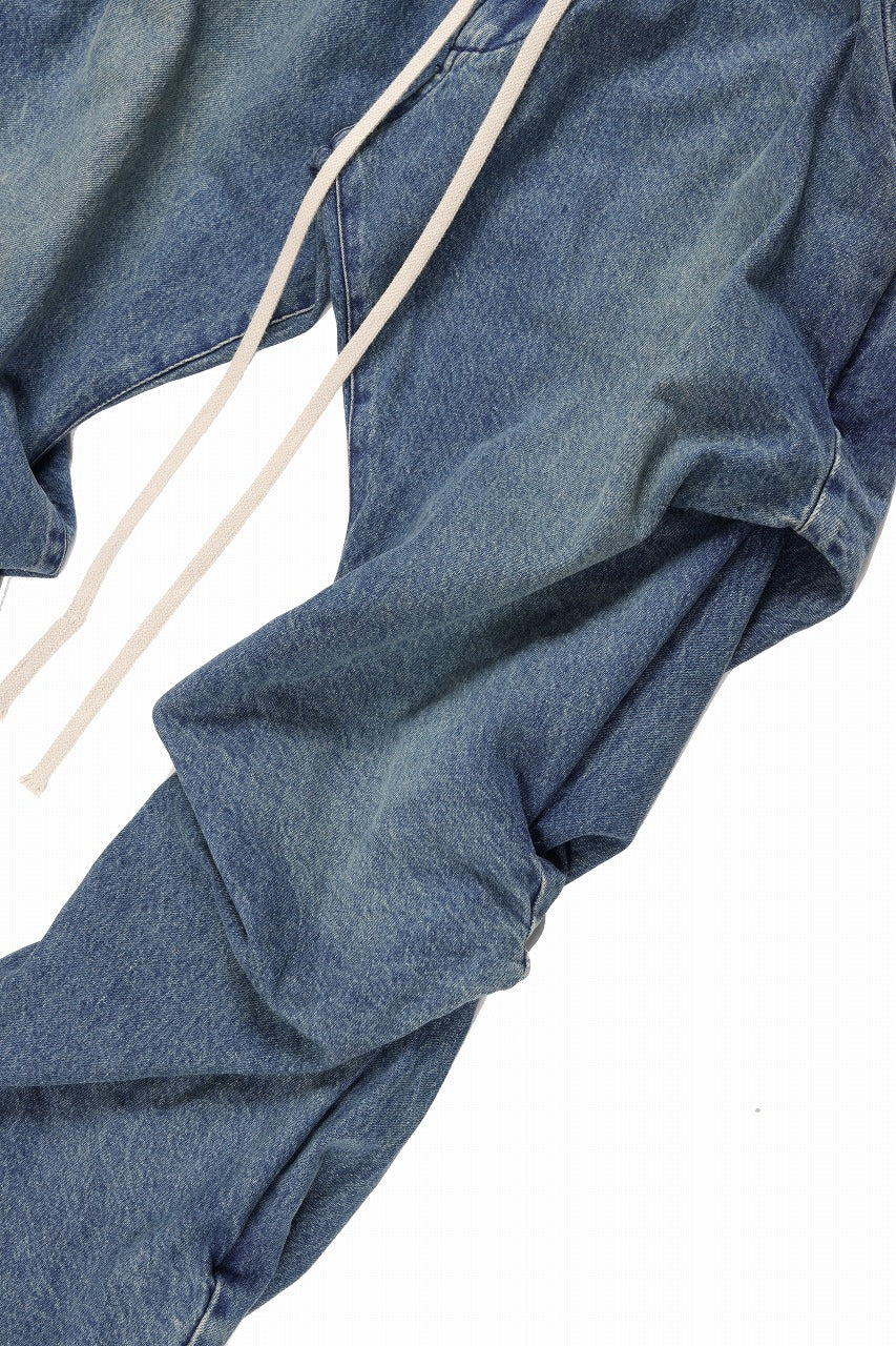 画像をギャラリービューアに読み込む, A.F ARTEFACT TUCK SLIM BAGGY PANTS / FADED DENIM (BLUE)