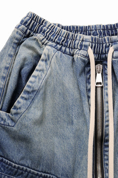 画像をギャラリービューアに読み込む, A.F ARTEFACT LOWCROTCH MILITARY WIDE SHORTS / FADED DENIM (BLUE)