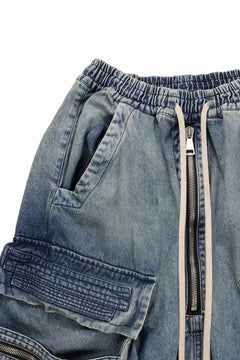 画像をギャラリービューアに読み込む, A.F ARTEFACT LOWCROTCH MILITARY WIDE SHORTS / FADED DENIM (BLUE)