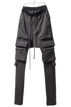 画像をギャラリービューアに読み込む, A.F ARTEFACT FLAP ZIP SARROUEL SKINNY PANTS (DARK GREY)