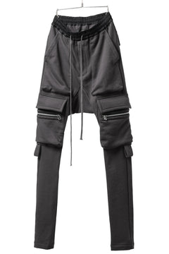 画像をギャラリービューアに読み込む, A.F ARTEFACT FLAP ZIP SARROUEL SKINNY PANTS (DARK GREY)
