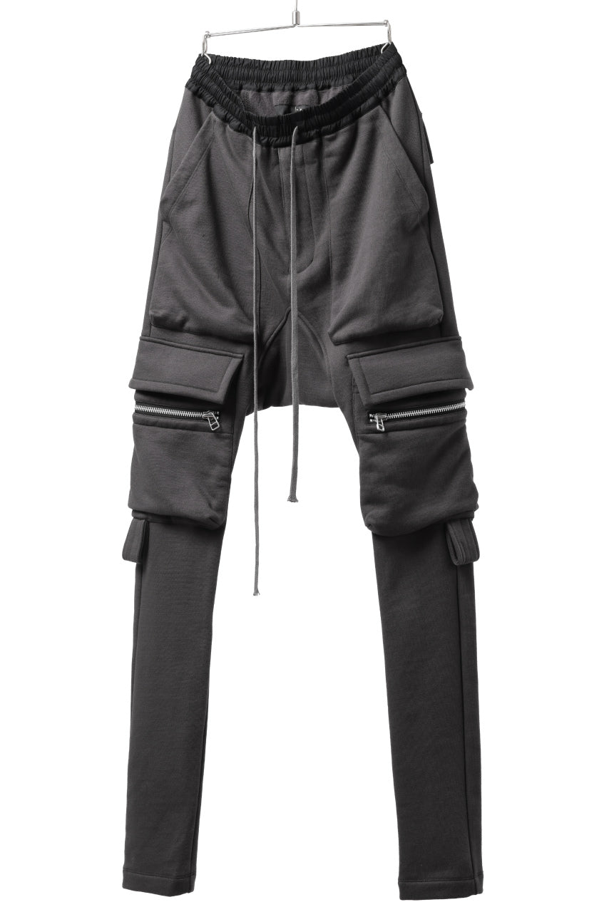 画像をギャラリービューアに読み込む, A.F ARTEFACT FLAP ZIP SARROUEL SKINNY PANTS (DARK GREY)