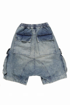 画像をギャラリービューアに読み込む, A.F ARTEFACT LOWCROTCH MILITARY WIDE SHORTS / FADED DENIM (BLUE)