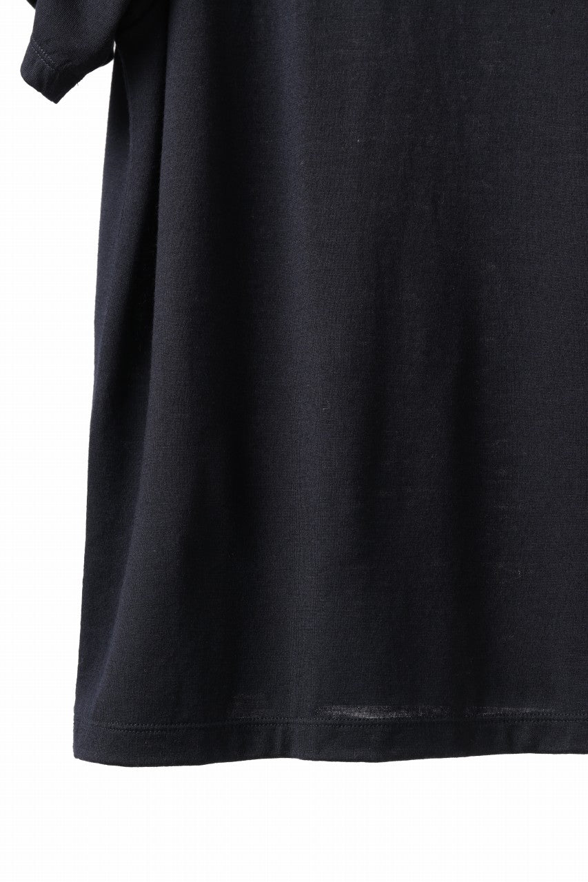 画像をギャラリービューアに読み込む, CAPERTICA REGULAR FIT S/S TEE / SUPER 140s WASHABLE WOOL DC JERSEY (MIDNIGHT)