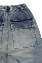画像をギャラリービューアに読み込む, A.F ARTEFACT LOWCROTCH MILITARY WIDE SHORTS / FADED DENIM (BLUE)