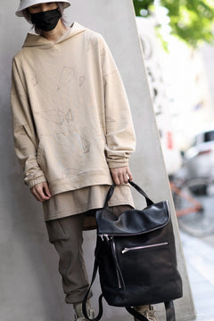 Load image into Gallery viewer, A.F ARTEFACT x Portaille LEATHER BACK PACK / WAXED HORSE LEAHER (BLACK)