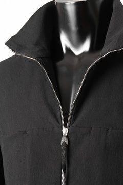 画像をギャラリービューアに読み込む, m.a+ zipped tall collar shirt jacket / H252DZ/CCE (BLACK)