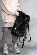 Load image into Gallery viewer, A.F ARTEFACT x Portaille LEATHER BACK PACK / WAXED HORSE LEAHER (BLACK)