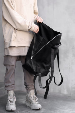 Load image into Gallery viewer, A.F ARTEFACT x Portaille LEATHER BACK PACK / WAXED HORSE LEAHER (BLACK)