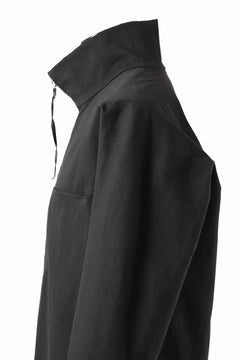 画像をギャラリービューアに読み込む, m.a+ zipped tall collar shirt jacket / H252DZ/CCE (BLACK)