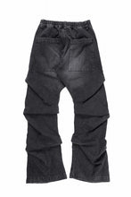 画像をギャラリービューアに読み込む, A.F ARTEFACT TUCK SLIM BAGGY PANTS / FADED DENIM (BLACK)