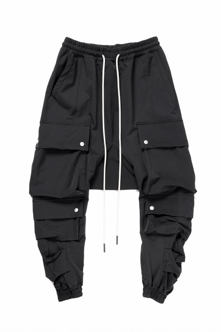 画像をギャラリービューアに読み込む, A.F ARTEFACT MILITARY SARROUEL PANTS / TECH-SMOOTH (BLACK)