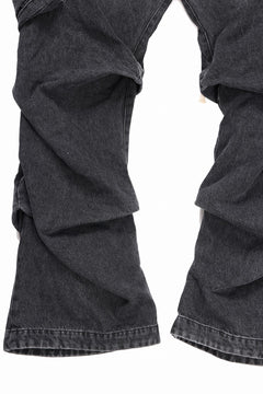 画像をギャラリービューアに読み込む, A.F ARTEFACT CARGO TUCK BAGGY PANTS / FADED DENIM (BLACK)