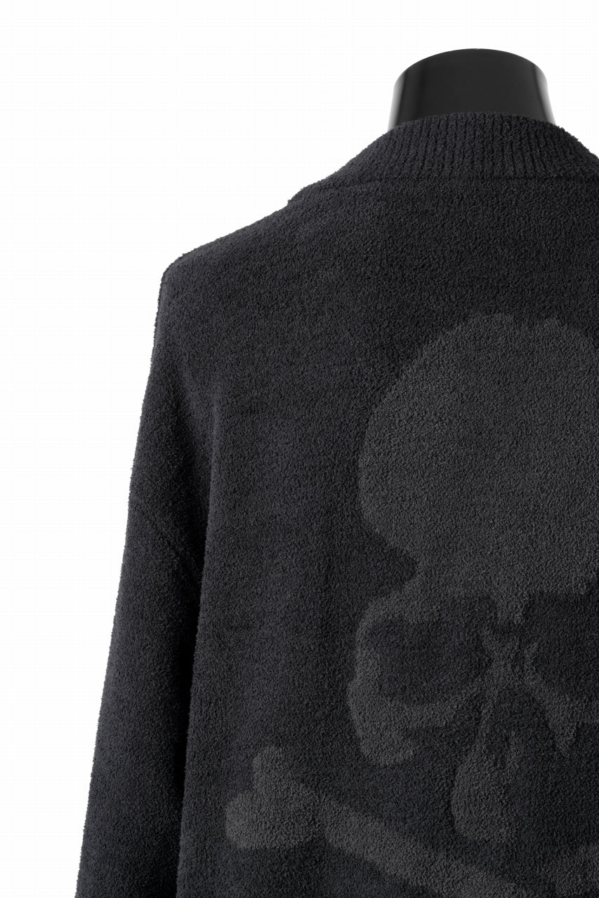 Load image into Gallery viewer, MASTERMIND WORLD LOUNGE CARDIGAN / SOFTY BOA FLEECE (BLACK x CHARCOAL)