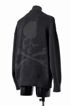 Load image into Gallery viewer, MASTERMIND WORLD LOUNGE CARDIGAN / SOFTY BOA FLEECE (BLACK x CHARCOAL)