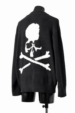 Load image into Gallery viewer, MASTERMIND WORLD LOUNGE CARDIGAN / SOFTY BOA FLEECE (BLACK x WHITE)